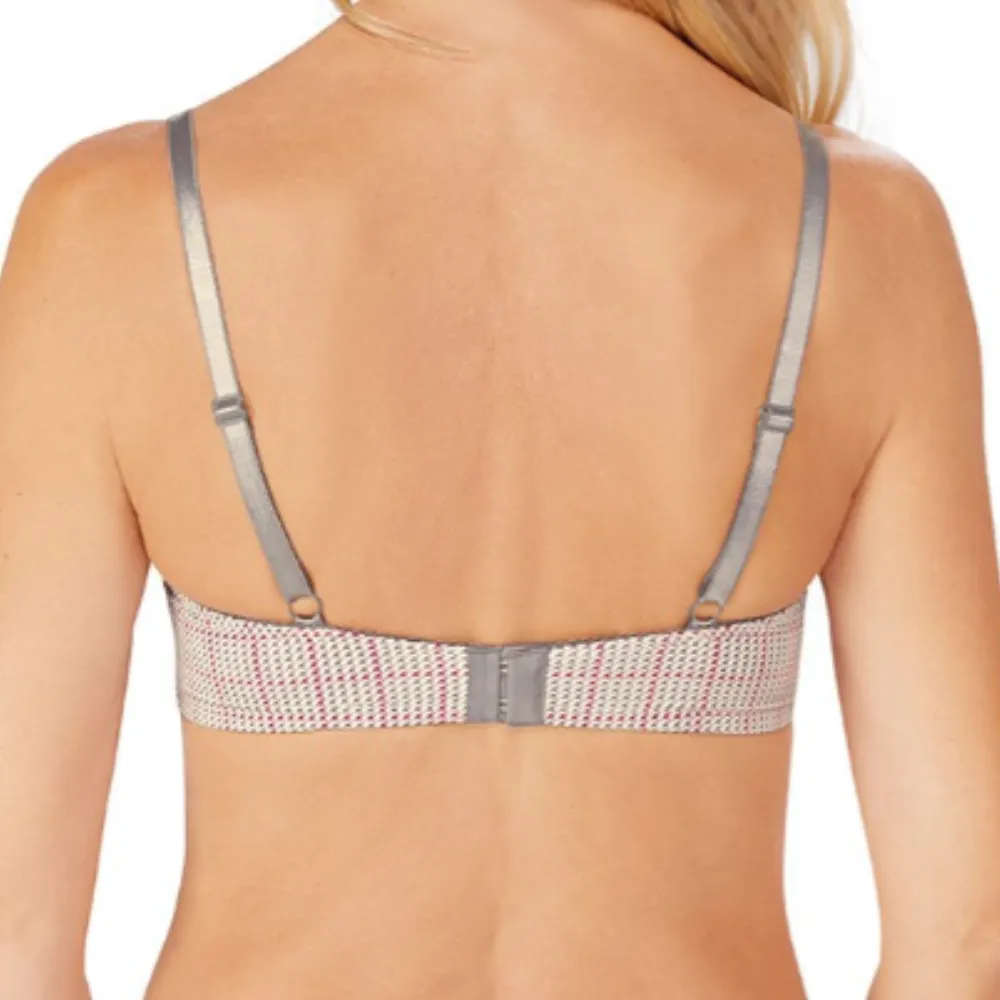 Amoena Luna Pocketed Mastectomy Soft Cup Non Wired Bra - Grey/Multi  45026