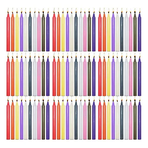 Assorted Colors Candles 100 Pack