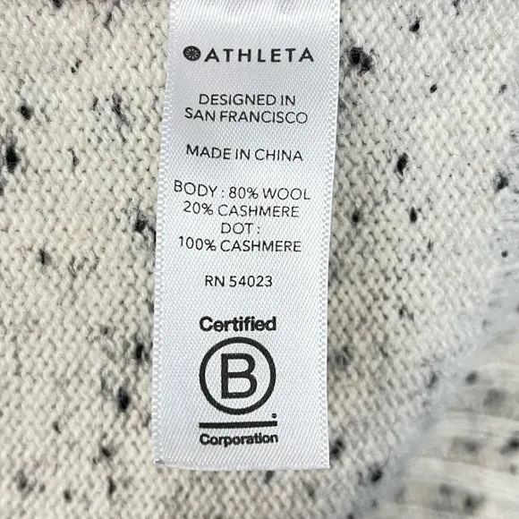 Athleta Bayshore Wool Cashmere Blend Turtleneck Tunic Lightest Grey Done…
