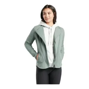 Athleta Moto Jacket Sweatshirt Minimalist Gray Full Zip Large NWOT