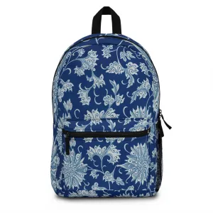 Backpack Blue & Flowers School Work Trip to Manhattan New York USA