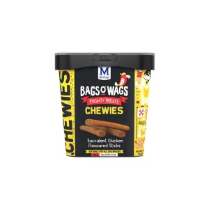 Bags O' Wags Chewies Chicken Sticks Dog Treats 500g