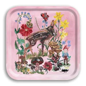 Bambi Square Birchwood Tray