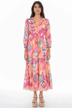 Banjanan - Castor dress in Ikat Floral Spice