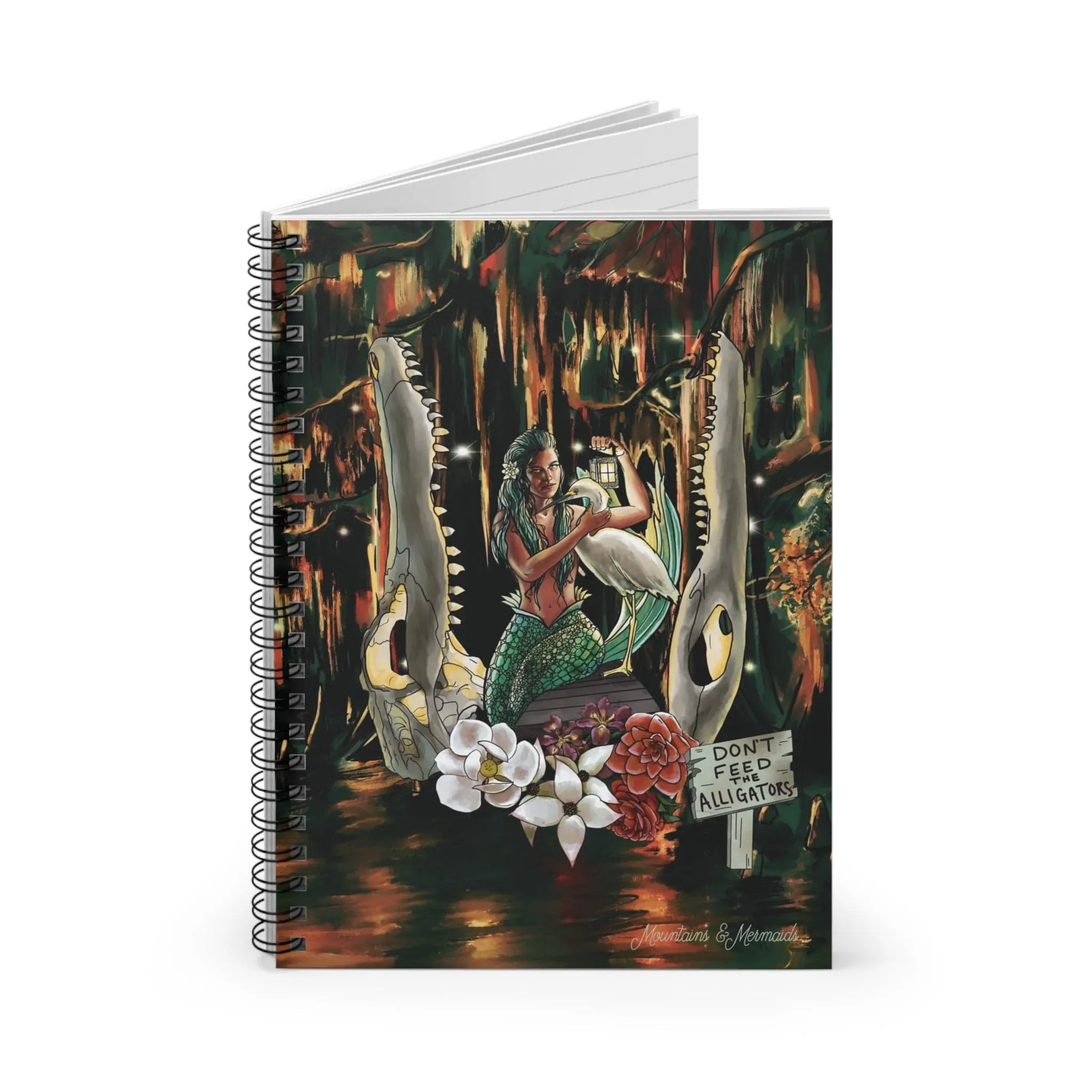 Bayou Mermaid Spiral Notebook - Ruled Line