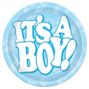 Beistle It's A Boy! Dessert Plates - Party Supply Decoration for Baby Shower