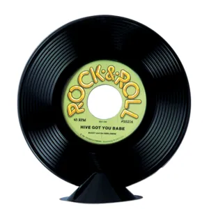 Beistle Plastic Record Centerpiece 9 in  (1/Pkg) Party Supply Decoration : Music