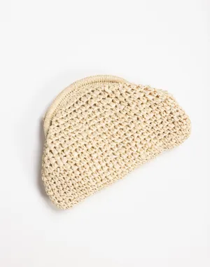 Bette Clutch (Natural Raffia) - By Billini