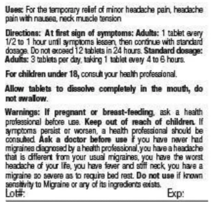 BHI Migraine, 100 tab BZ0015