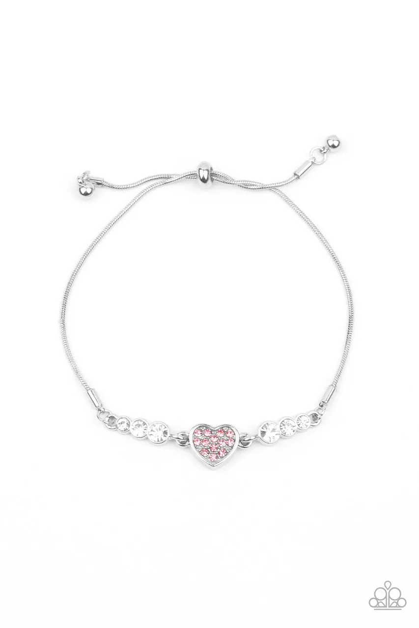 Big-Hearted Beam Pink Paparazzi Bracelet