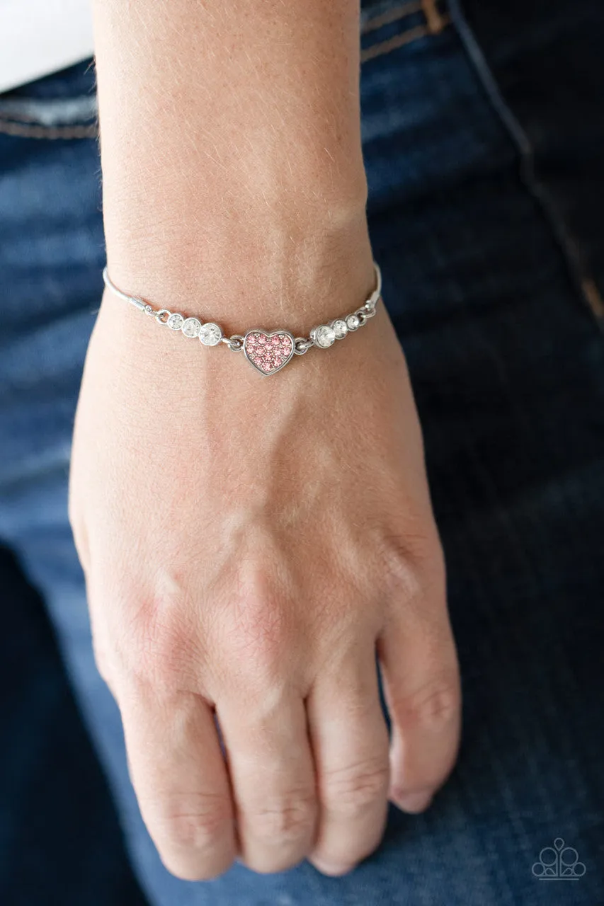 Big-Hearted Beam Pink Paparazzi Bracelet