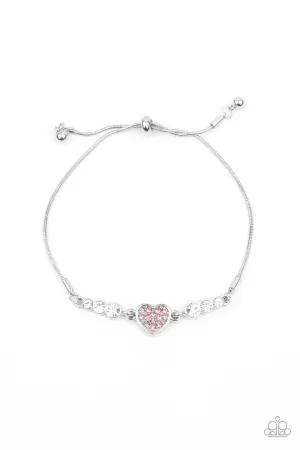 Big-Hearted Beam Pink Paparazzi Bracelet