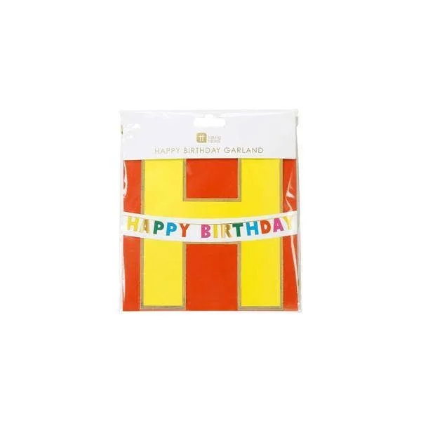 Birthday Brights Rainbow Happy Birthday Garland