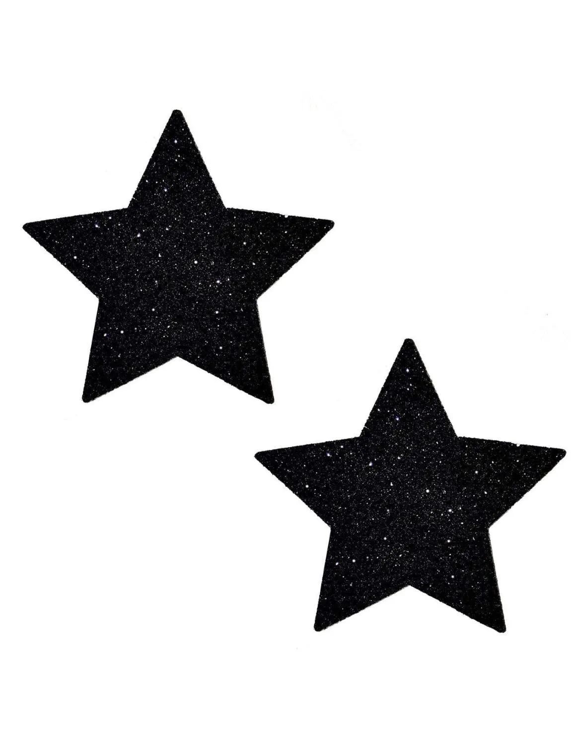 Black Glitter Star Nipple Covers