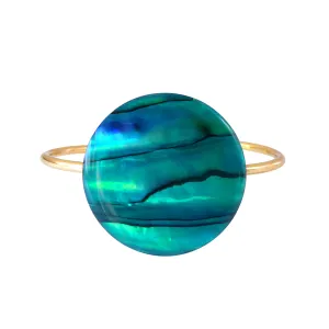 Blue paua shell cuff bracelet