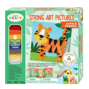 Bright Stripes String Art Pictures Jungle Friends