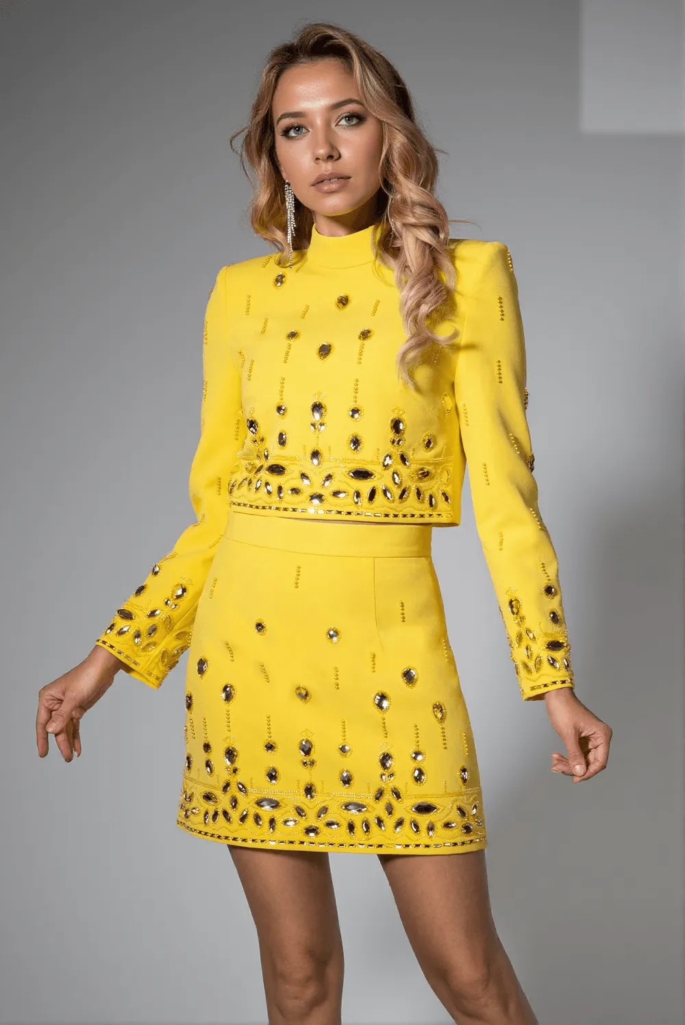Brisley Rhinestone Flower Mini Set