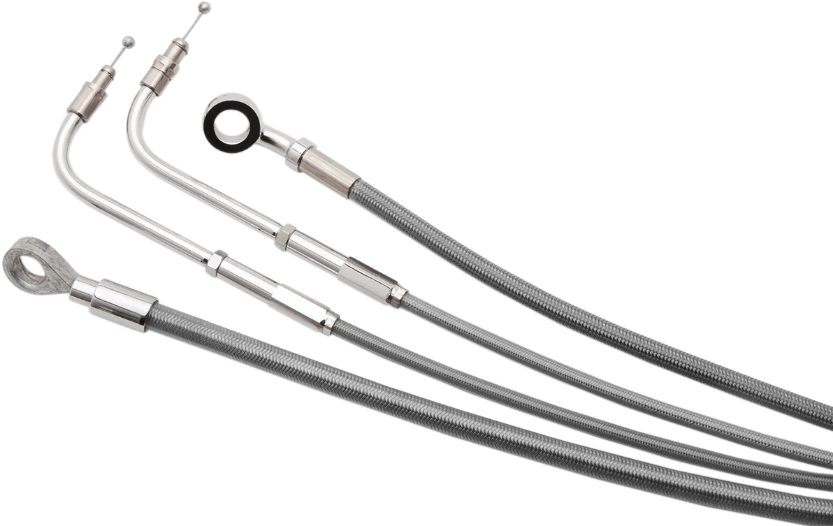 Burly Brand B30-1161 Handlebar Cable/Line Install Kit - Stainless Steel