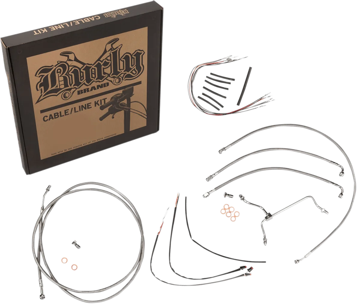 Burly Brand B30-1161 Handlebar Cable/Line Install Kit - Stainless Steel