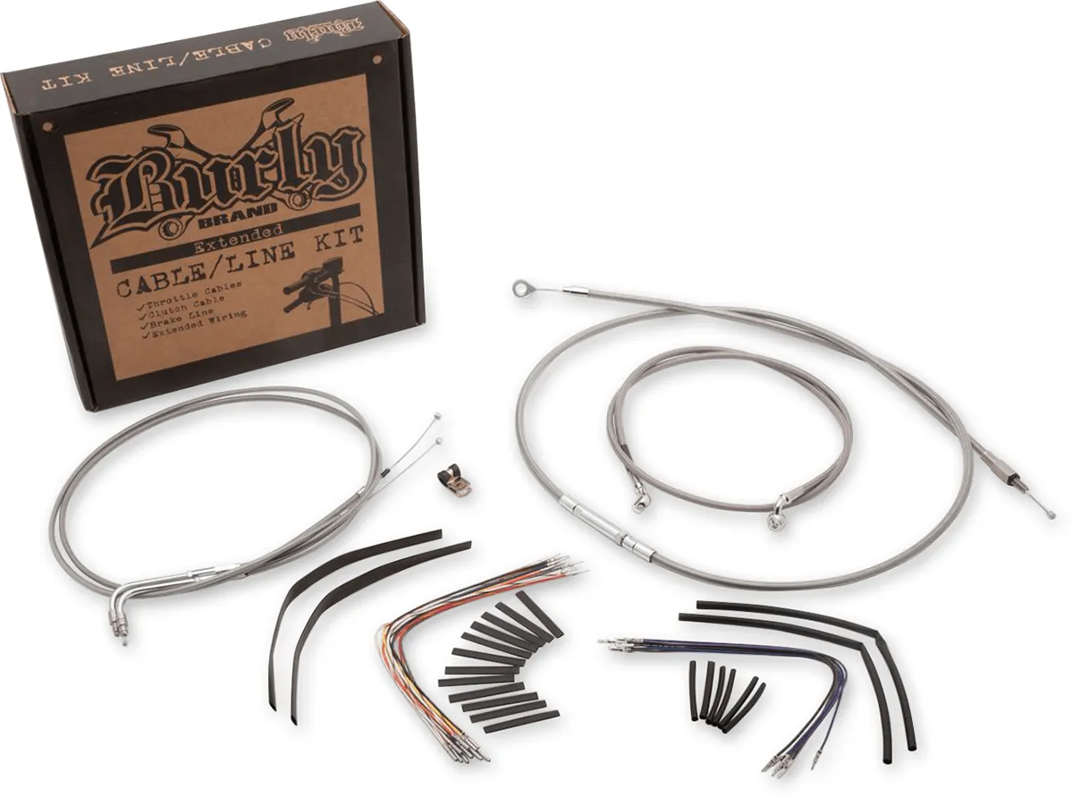 Burly Brand B30-1161 Handlebar Cable/Line Install Kit - Stainless Steel
