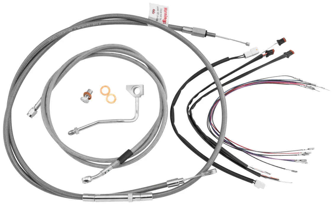 Burly Brand B30-1161 Handlebar Cable/Line Install Kit - Stainless Steel