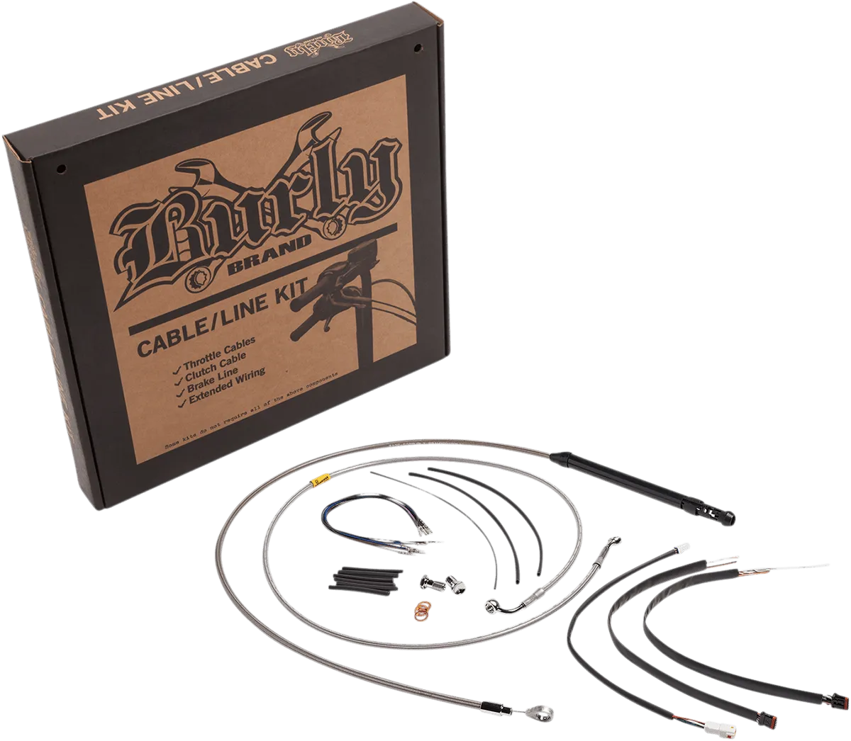 Burly Brand B30-1248 Handlebar Cable/Line Install Kits - Black