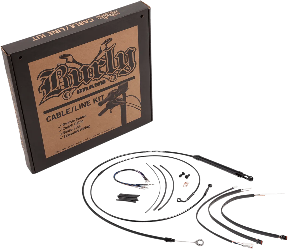 Burly Brand B30-1248 Handlebar Cable/Line Install Kits - Black
