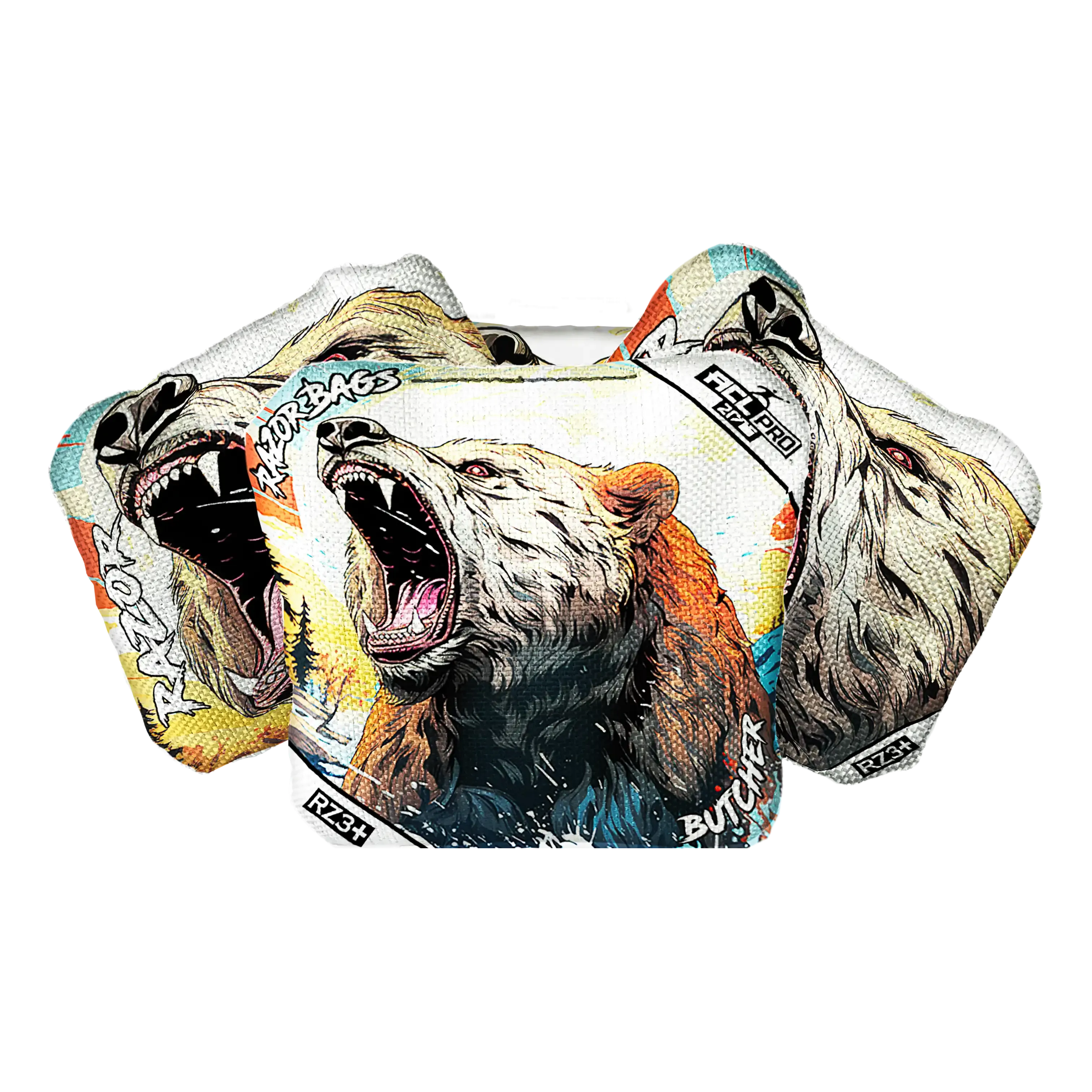 Butcher | Alaskan Grizzly 2 | ACL PRO Razor Cornhole Bags
