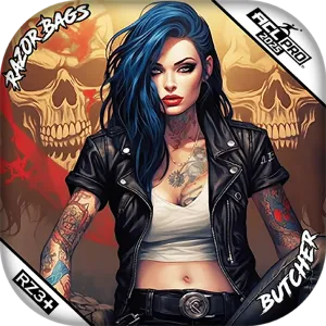 Butcher | Woman Skulls | ACL PRO Razor Cornhole Bags
