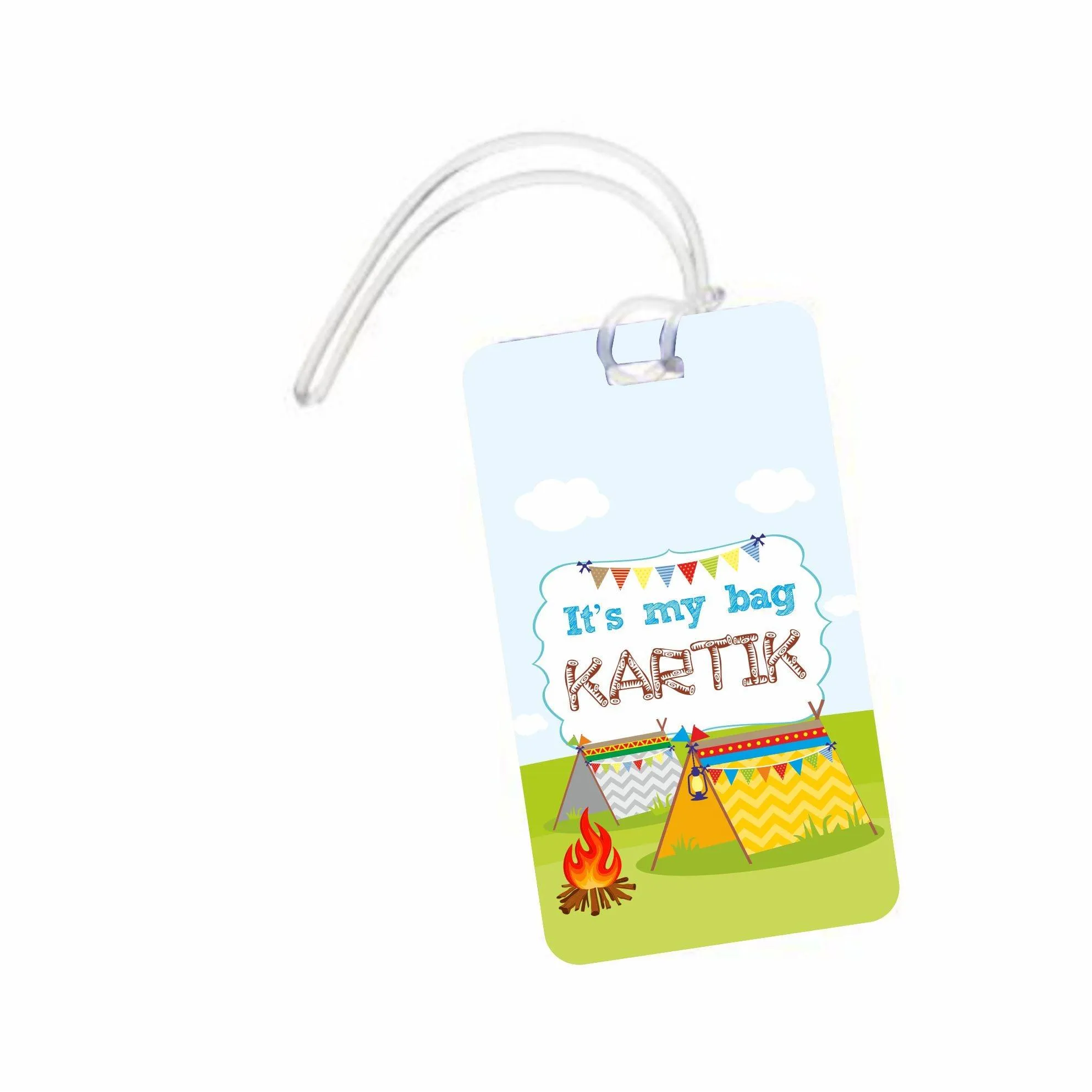 Camping Luggage Tag