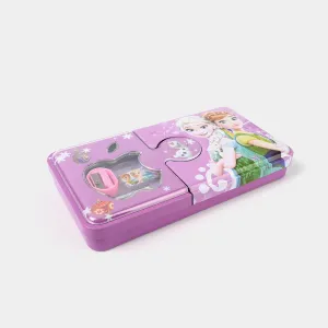 Cartoon-Themed Metal Pencil Box with Stationery Set