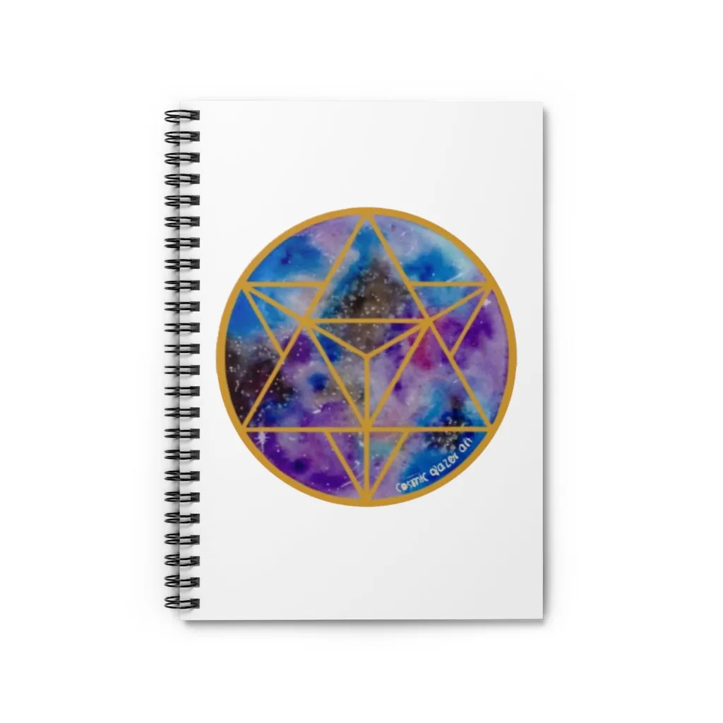 Celestial Merkabah (GOLD) Spiral Notebook - Ruled Line
