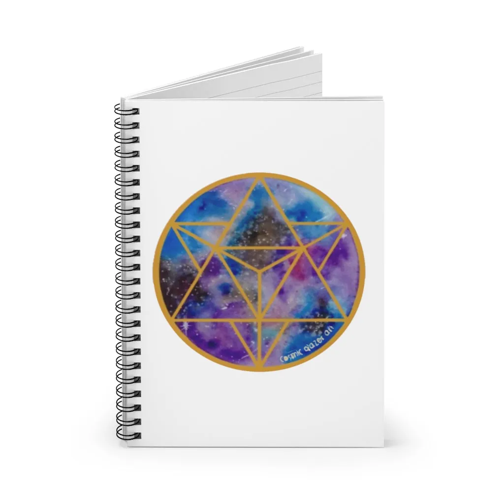 Celestial Merkabah (GOLD) Spiral Notebook - Ruled Line