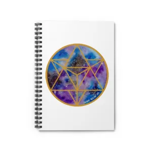 Celestial Merkabah (GOLD) Spiral Notebook - Ruled Line