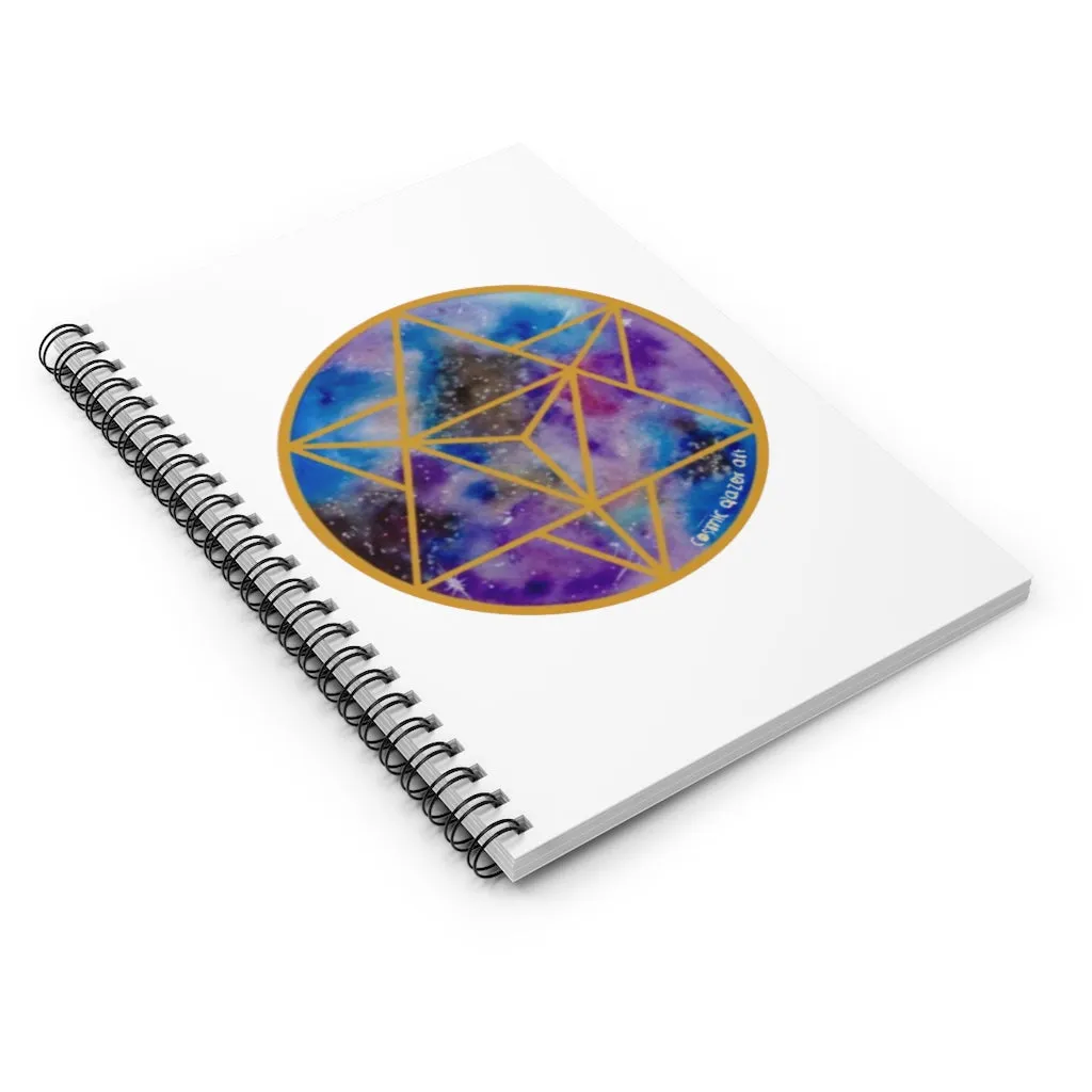 Celestial Merkabah (GOLD) Spiral Notebook - Ruled Line