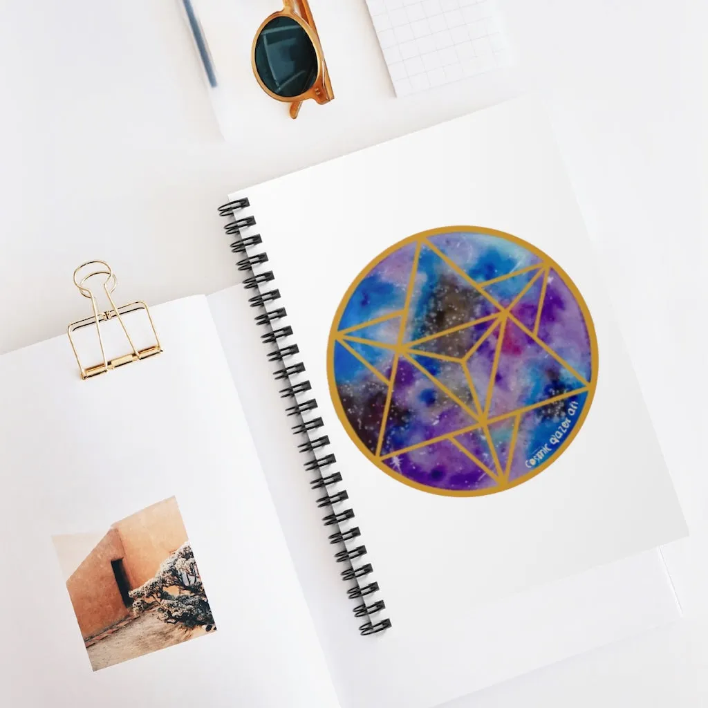 Celestial Merkabah (GOLD) Spiral Notebook - Ruled Line