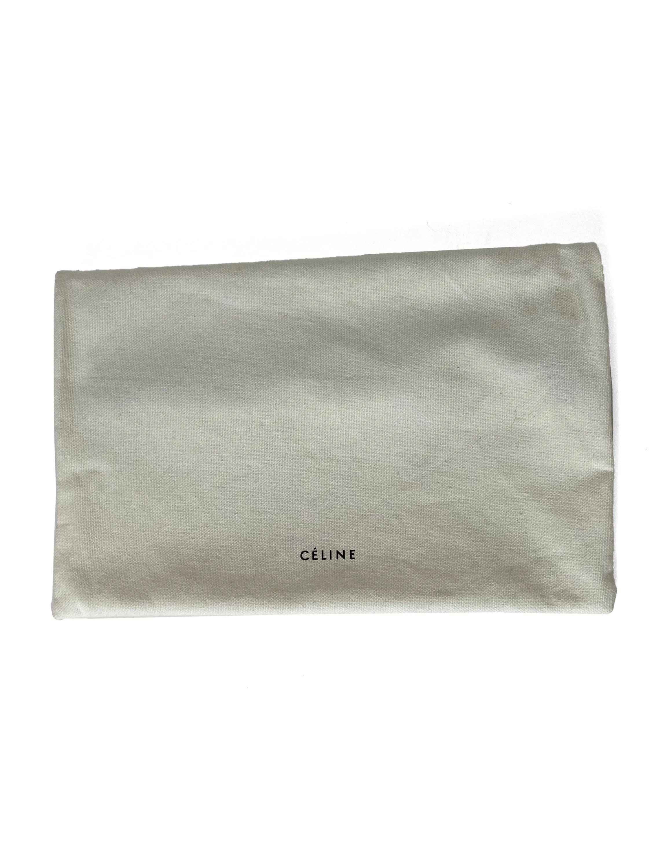 Celine Rust Bi-Color Leather Solo Clutch Pouch Bag