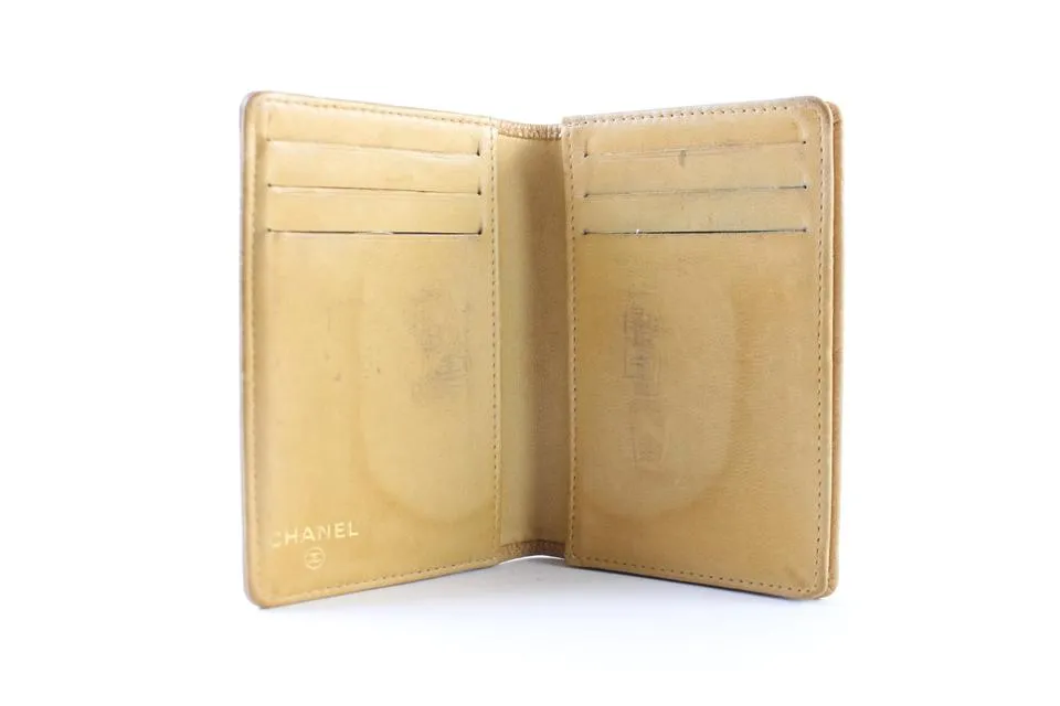 Chanel Beige Caviar Card Holder Wallet case 226858