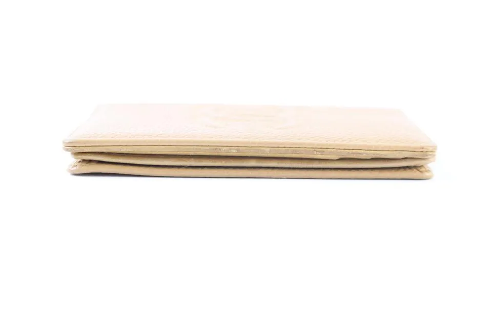 Chanel Beige Caviar Card Holder Wallet case 226858