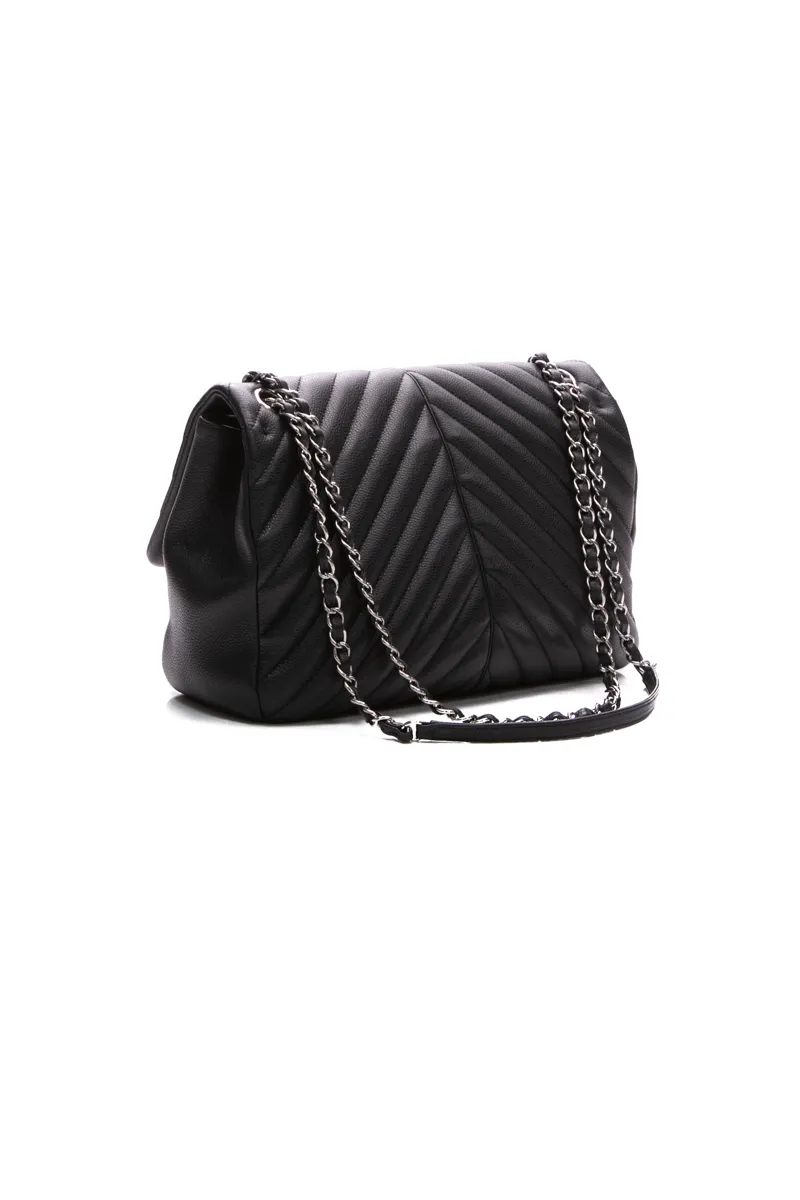 Chevron Jumbo Single Flap Bag