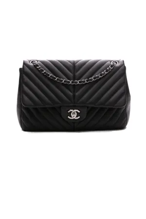Chevron Jumbo Single Flap Bag