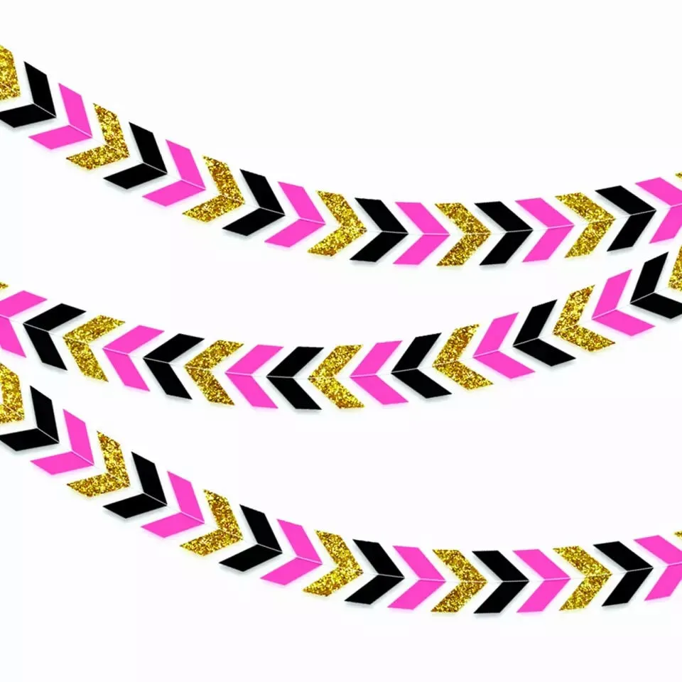 Chevron style paper Party banner and bunting