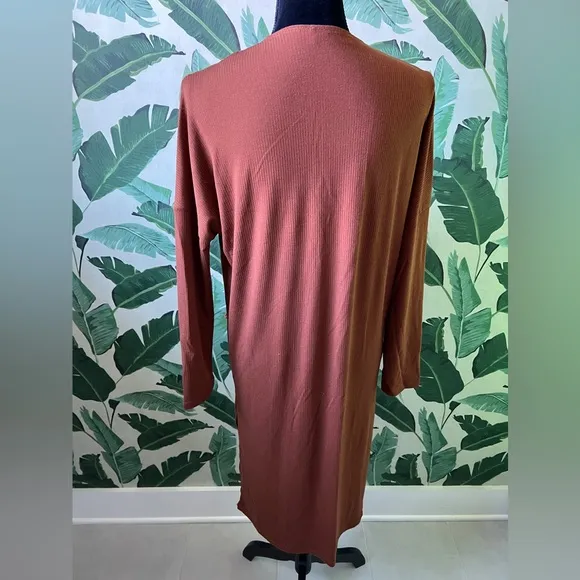 CJLA Favorite Ribbed Cardigan Redwood Size S NWOT Duster