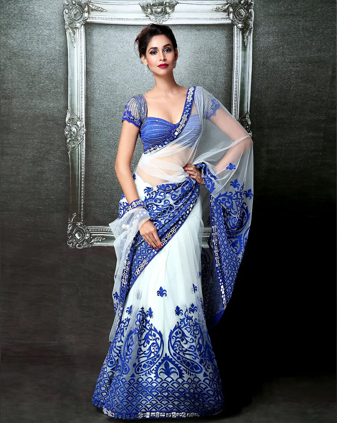 Cobalt Blue Sari