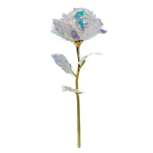 Colorful White Roses Artificial Flower Gift