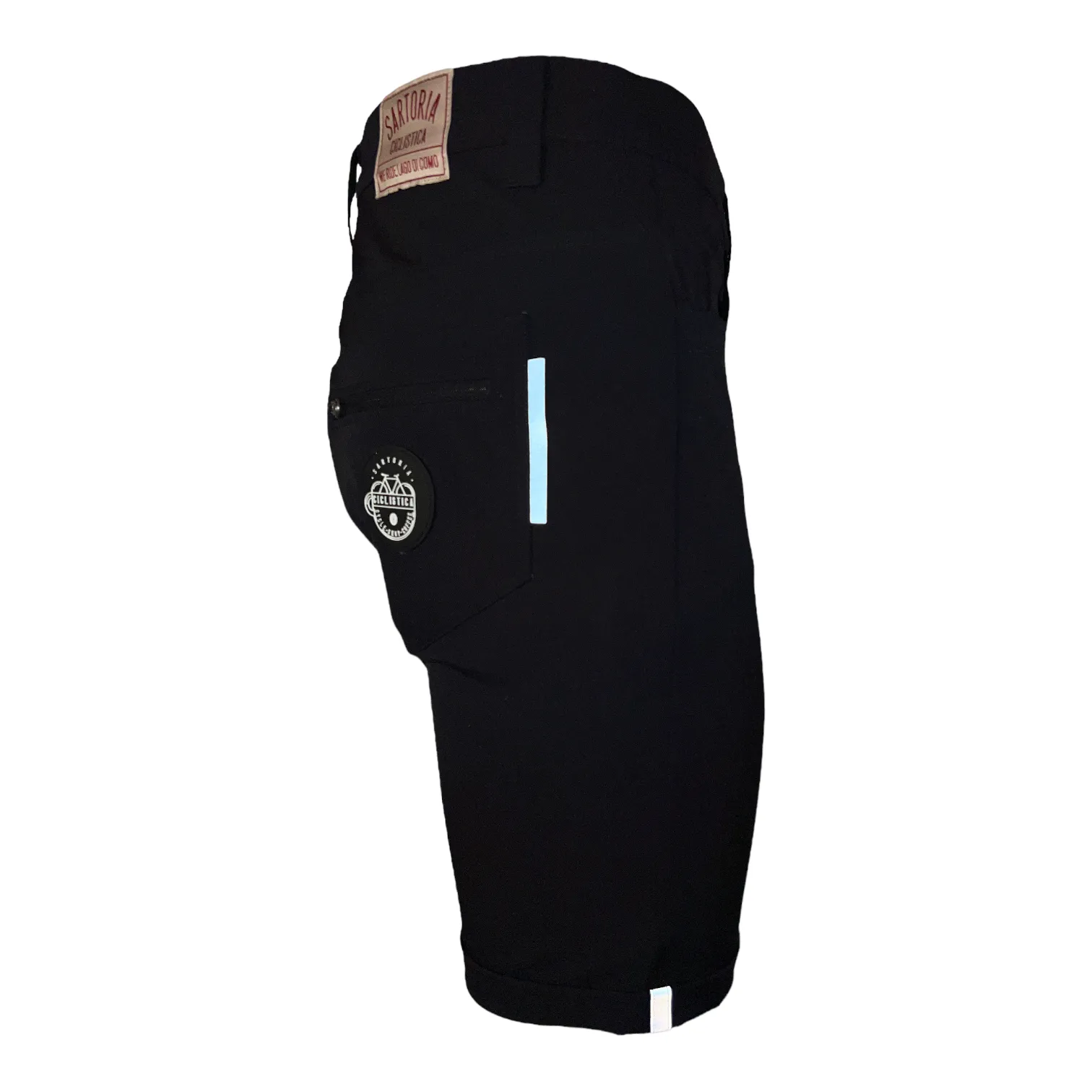 Commuting shorts with reflective details