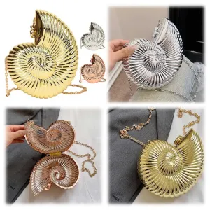 Conch Shape Evening Clutch Purse Acrylic Fashion Evening Bags Stylish Shoulder Bag Stylish Crossbody Bag for Wedding Party