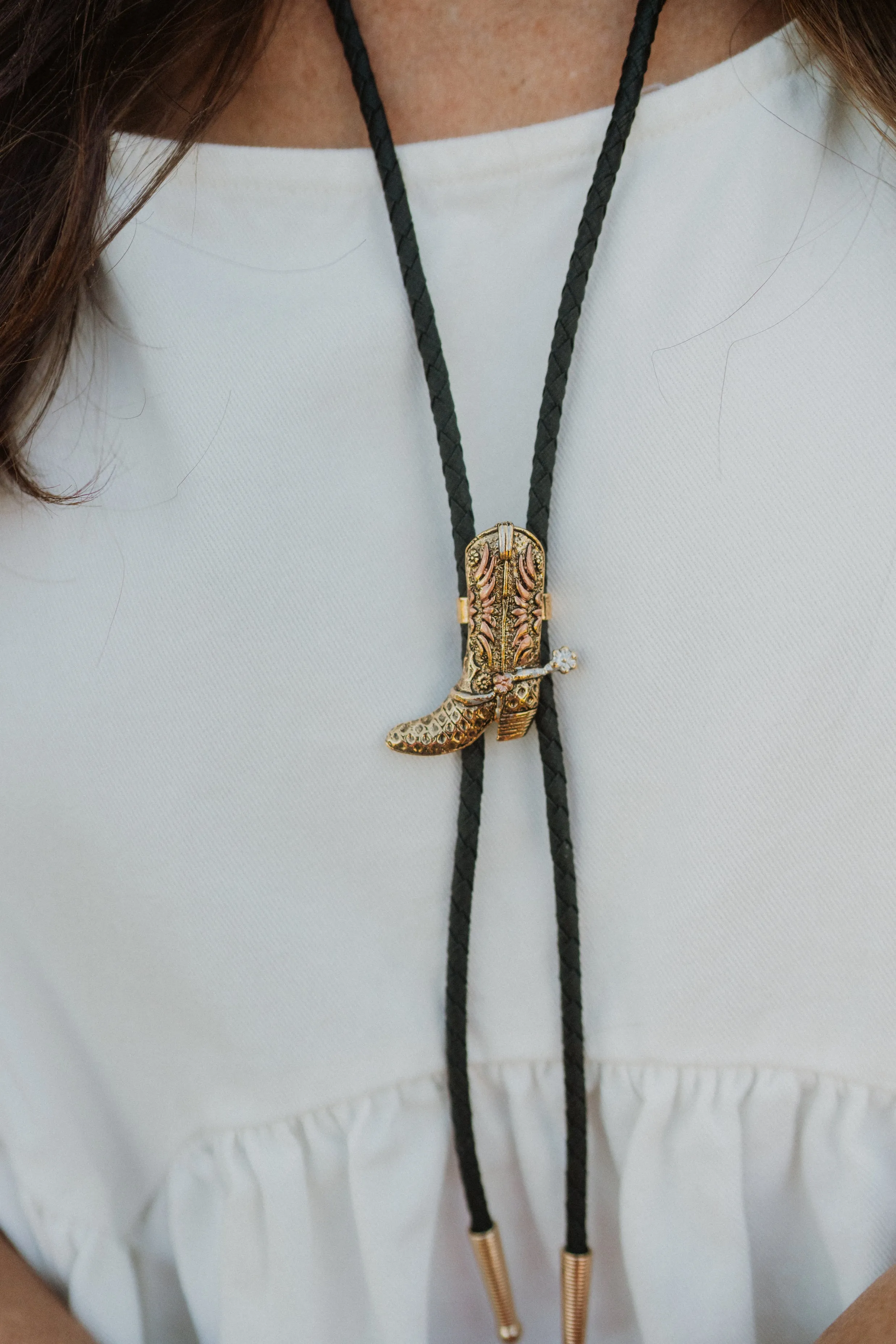 Cowboy Boot Bolo Tie