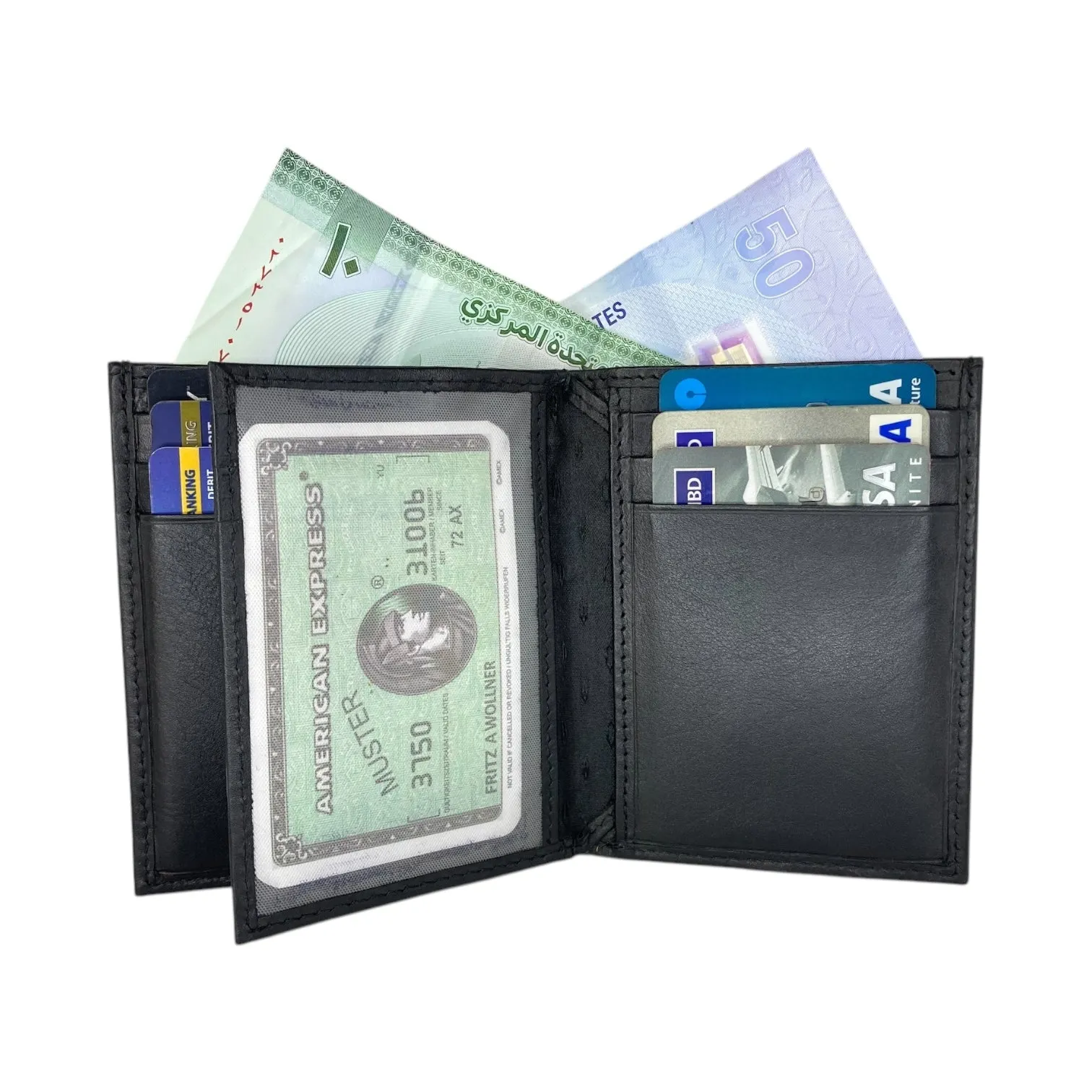 Credit Cardholder & Compact Wallet With Photo ID # 4017N [Elastic]