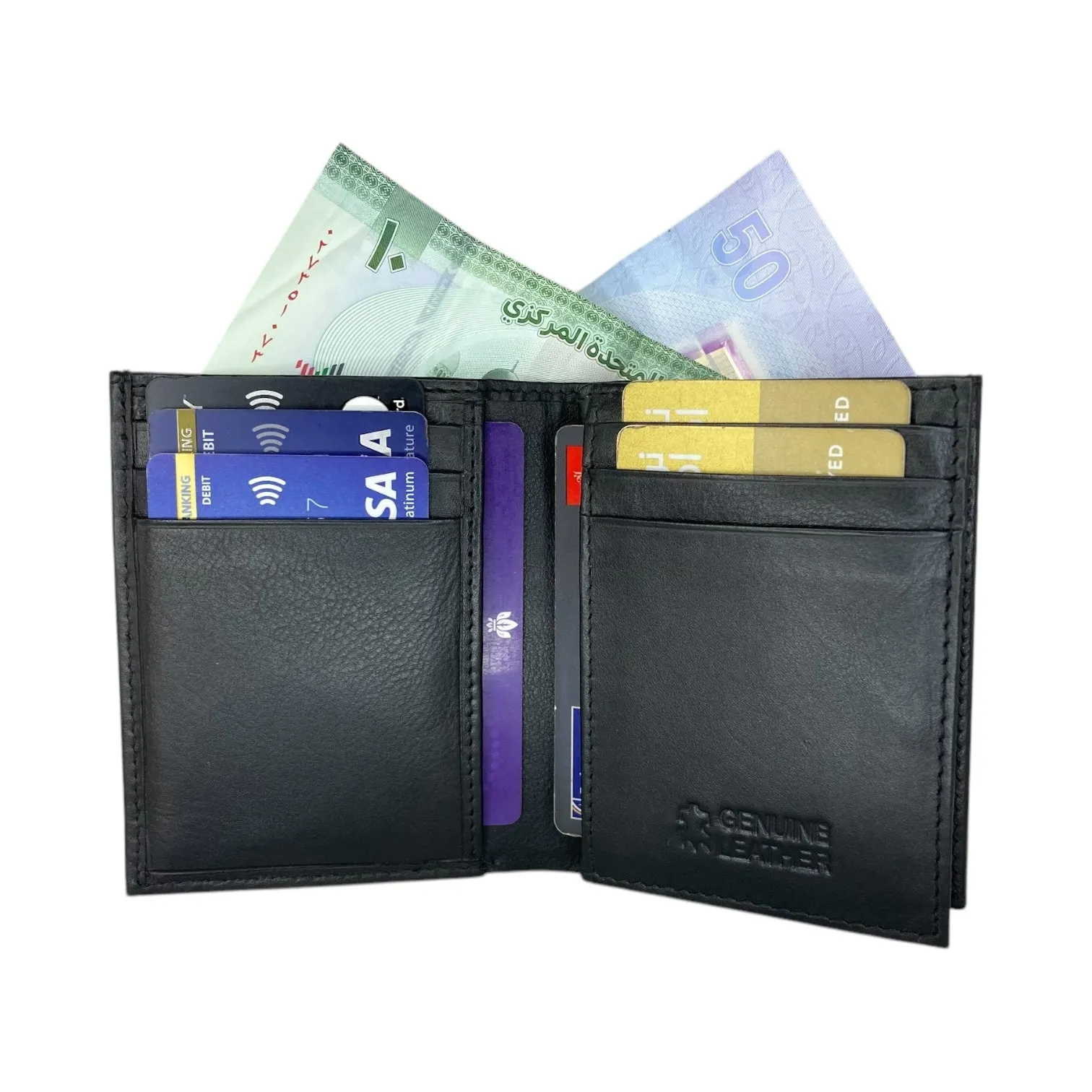Credit Cardholder & Compact Wallet With Photo ID # 4017N [Elastic]